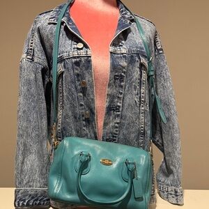 Coach Turquoise Leather Crossbody Bag